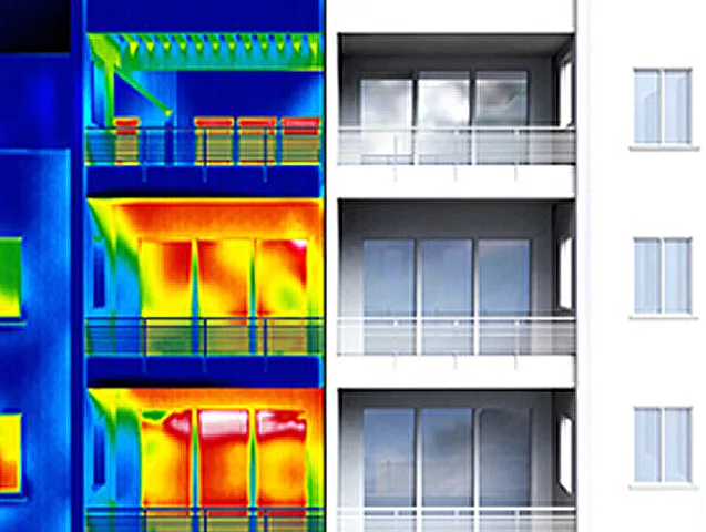 Thermal versus visual comparison of building facade for real estate due diligence assessment